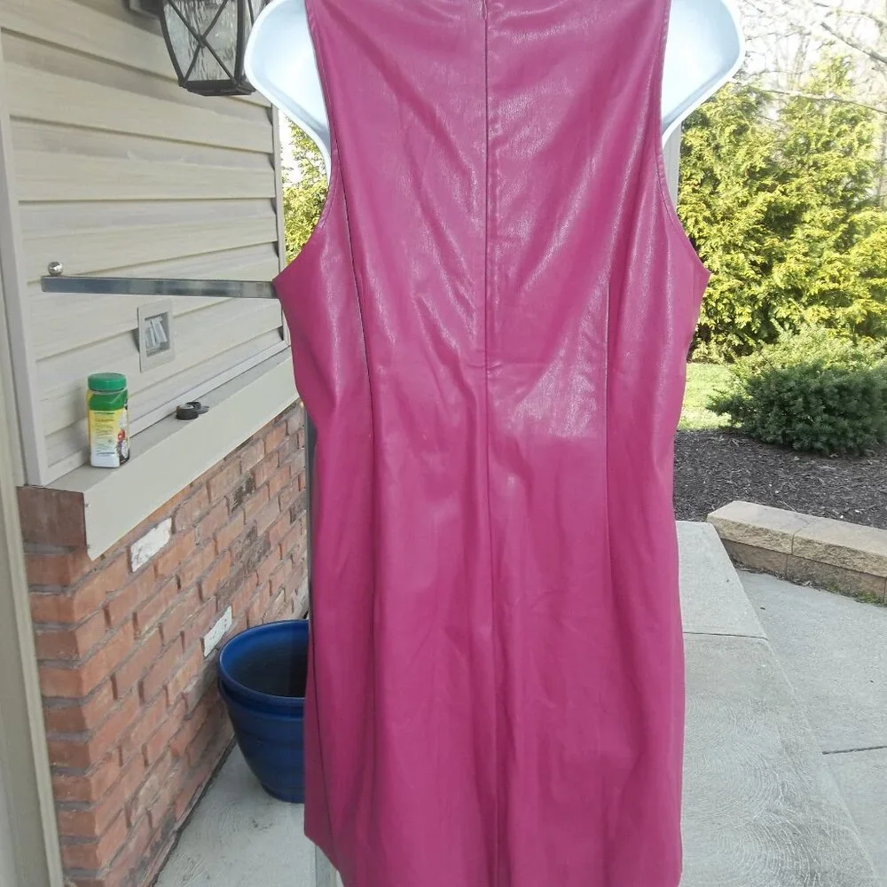 NWOT J.CREW RED PLEATHER DRESS L_2